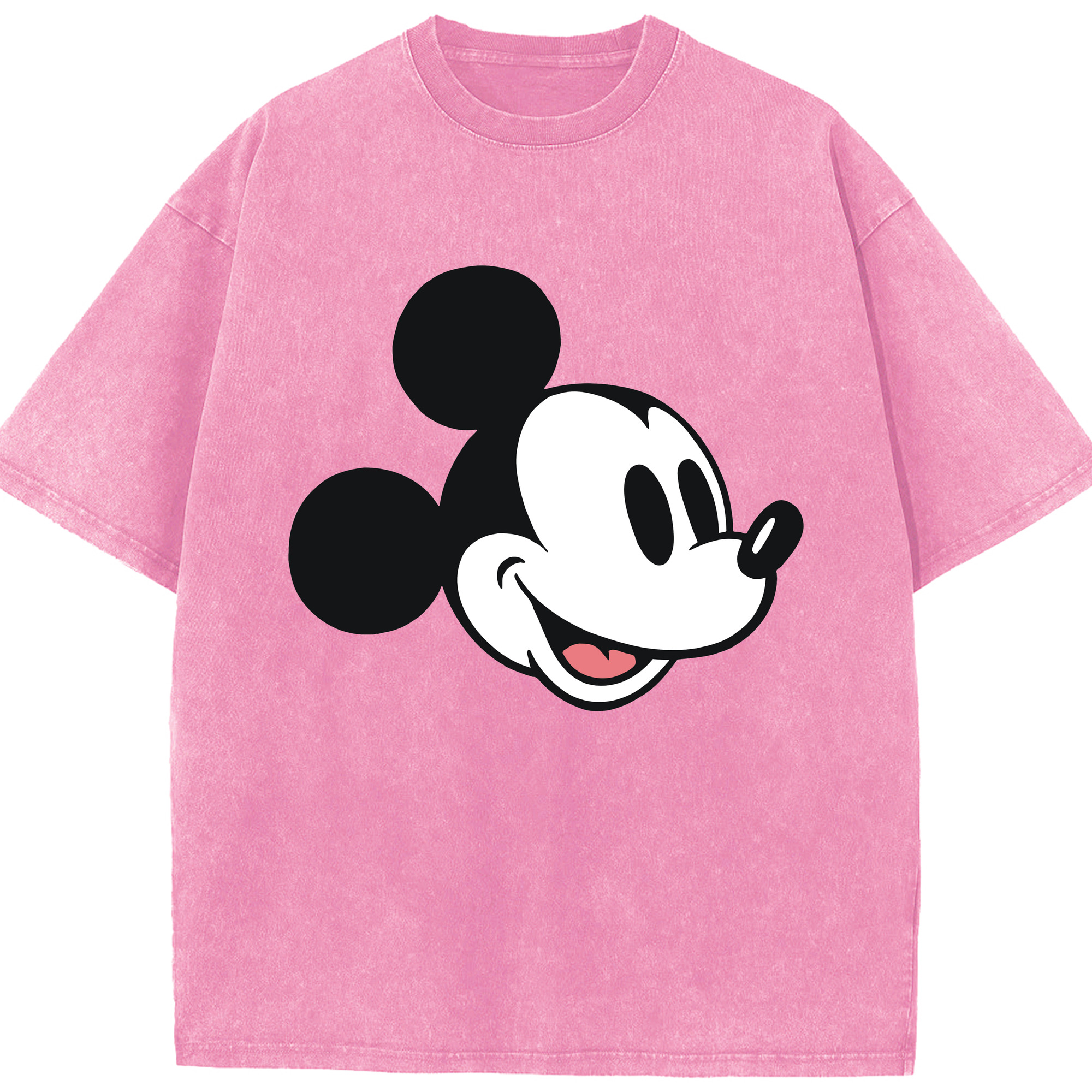 （画像用） ミッキーマウス Mickey Mouse 綿100% ヴィンテージ風 半袖Tシャツ（フロントプリント）